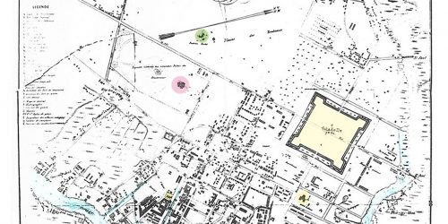 Bản đồ Saigon 1867, cùng khoảng thời gian với những bức hình của Emile Gsell (1866).. Plan de la ville de Saigon. Cochinchine 1867 Publisher: Imprimerie impériale. Dressée par le service des Ponts et Chaussées, octobre 1867